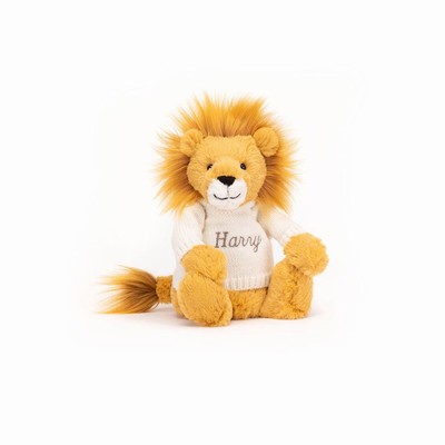 Jellycat Bashful Lion with Cream Jumper UK | 54260MXFC